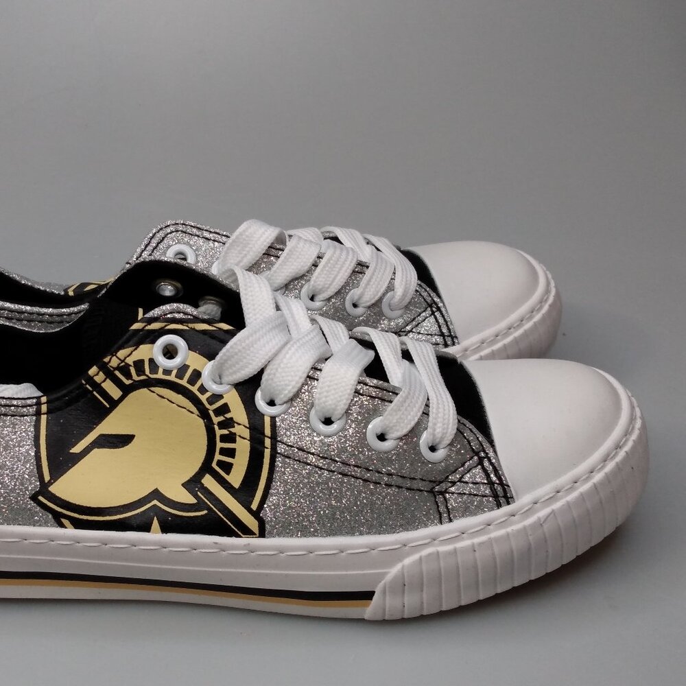 Foco Army Black Knights Womens Size 6 Low Top Glitter Print NCAA Canvas Sneakers - Picture 4 of 14